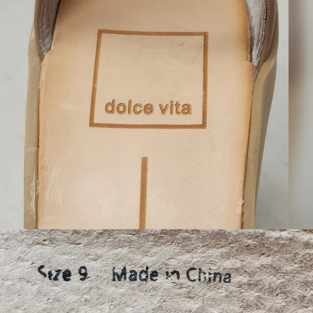 Dolce Vita Tan Strappy Block Heel Sandals